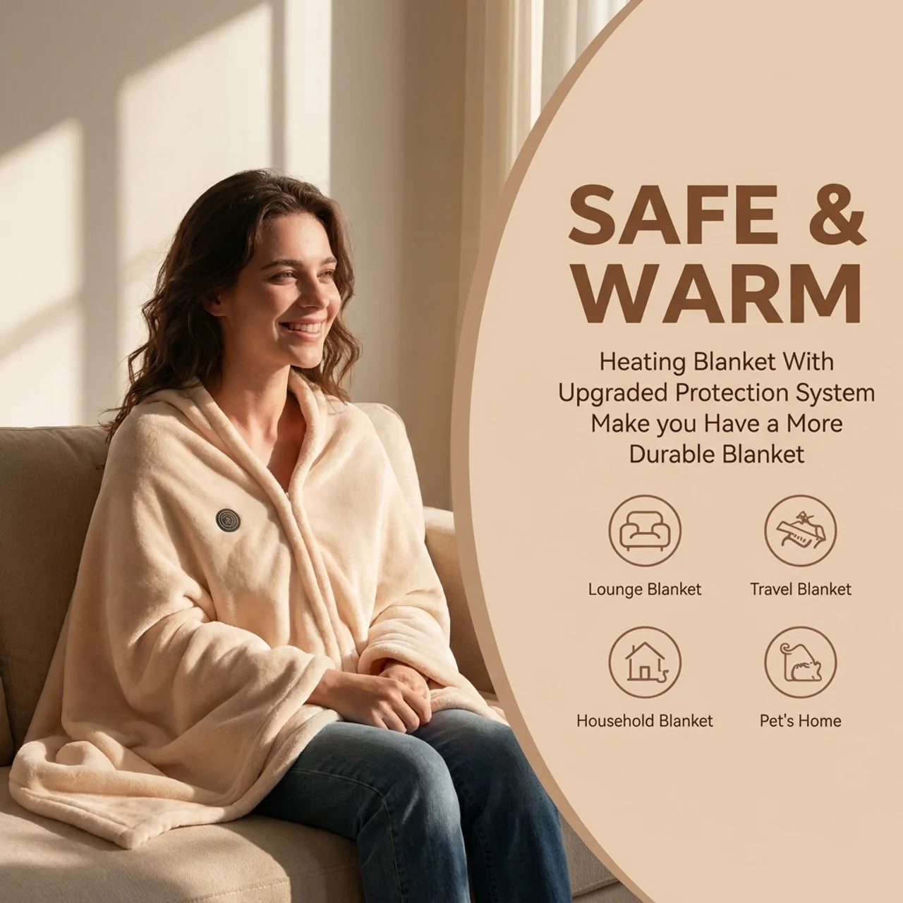 The Snuggly Wrap™ – Wearable Heated Blanket