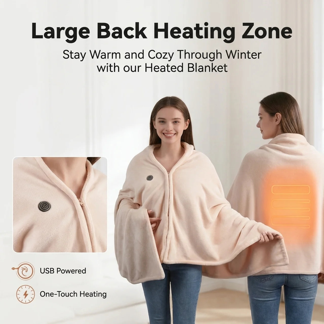 The Snuggly Wrap™ – Wearable Heated Blanket